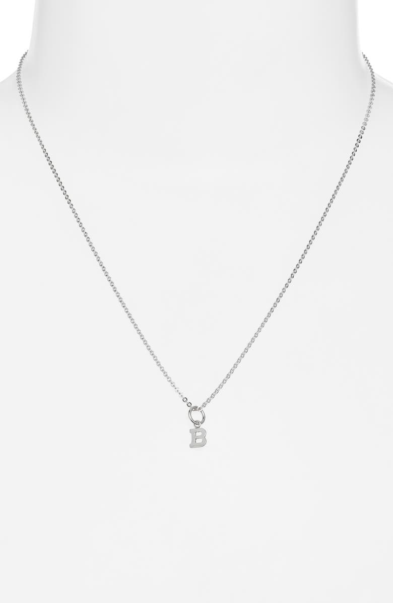 Nashelle Initial Pendant Necklace, Alternate, color, Sterling Silver - B
