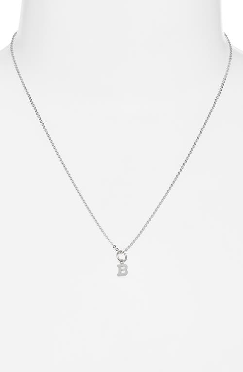 Nashelle Initial Pendant Necklace In Sterling Silver - B