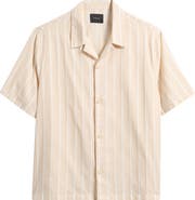 PacSun Stripe Cotton & Linen Camp Shirt