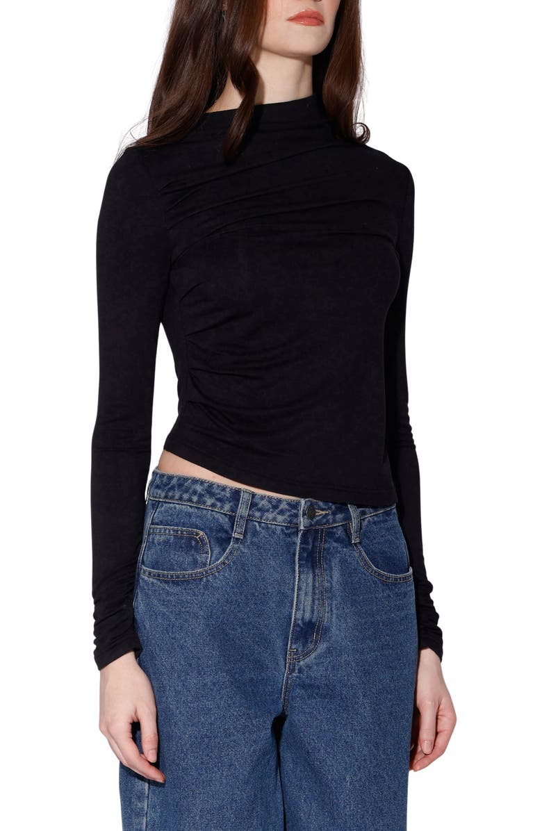 Walter Baker Celia Ruched Long Sleeve Top, Alternate, color,