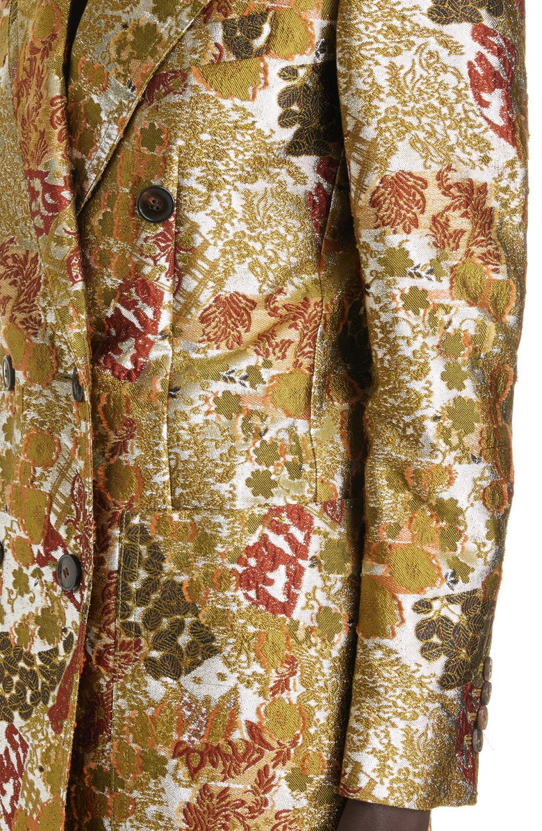 Dries Van Noten Bylee Metallic Floral Brocade Blazer, Alternate, color,