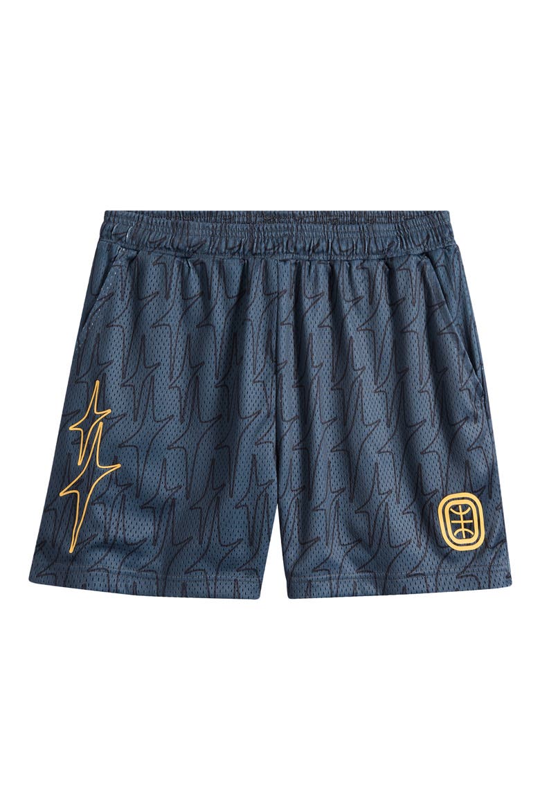 Dreamerz Star Mesh Shorts, Alternate, color, BLUE/ BLACK