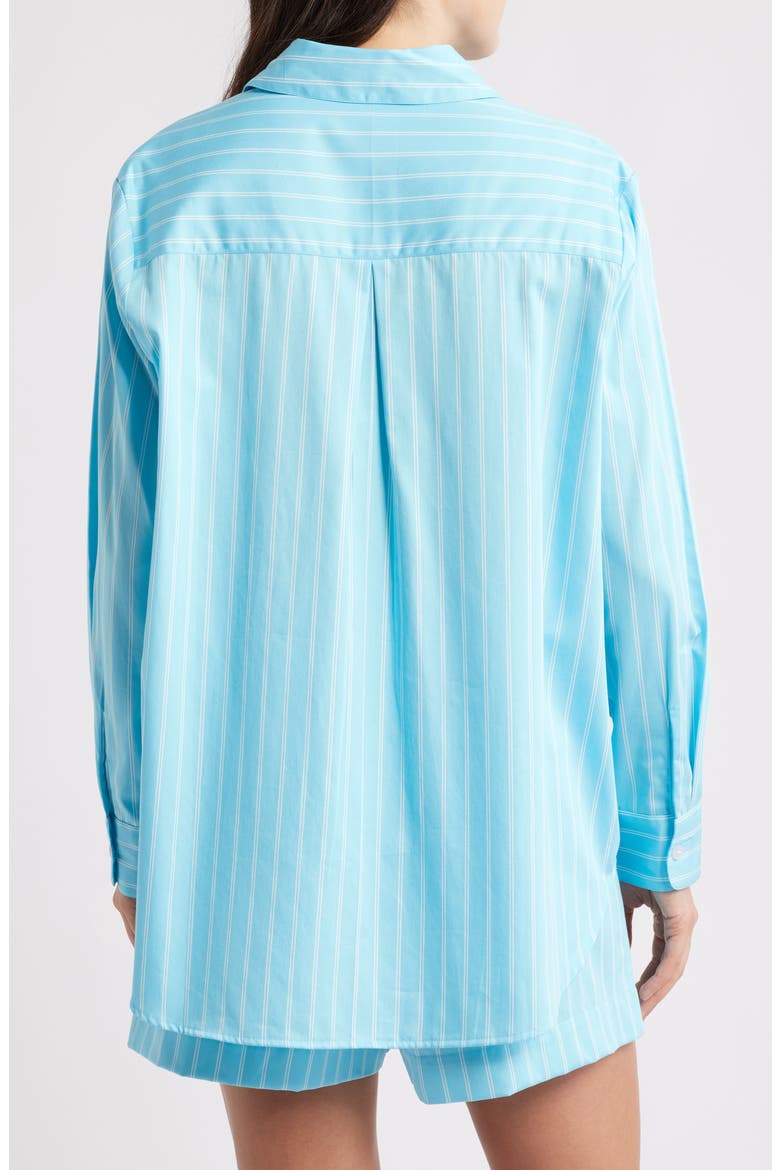 Alexis Stripe Poplin Shirt, Alternate, color, BLUE LAGOON
