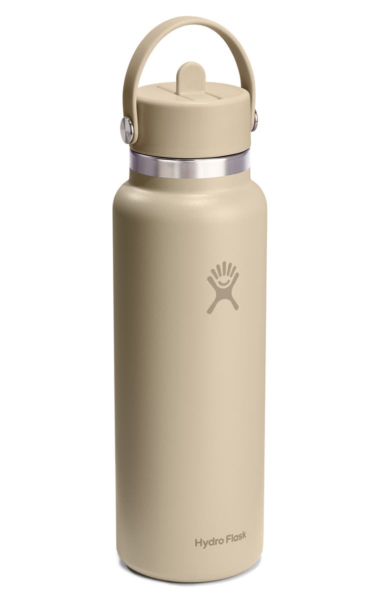 Hydro Flask 40-Ounce Wide Flex Straw Cap Water Bottle, Alternate, color, Oat