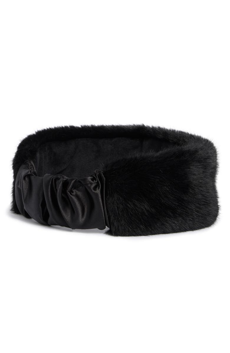 La Fiorentina Faux Fur Headband, Alternate, color, 