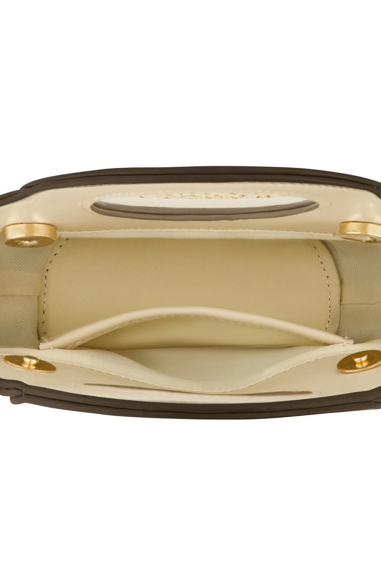 Tommy Bahama Mini Flamingo Embroidered Woven Tote Bag, Alternate, color, Cream