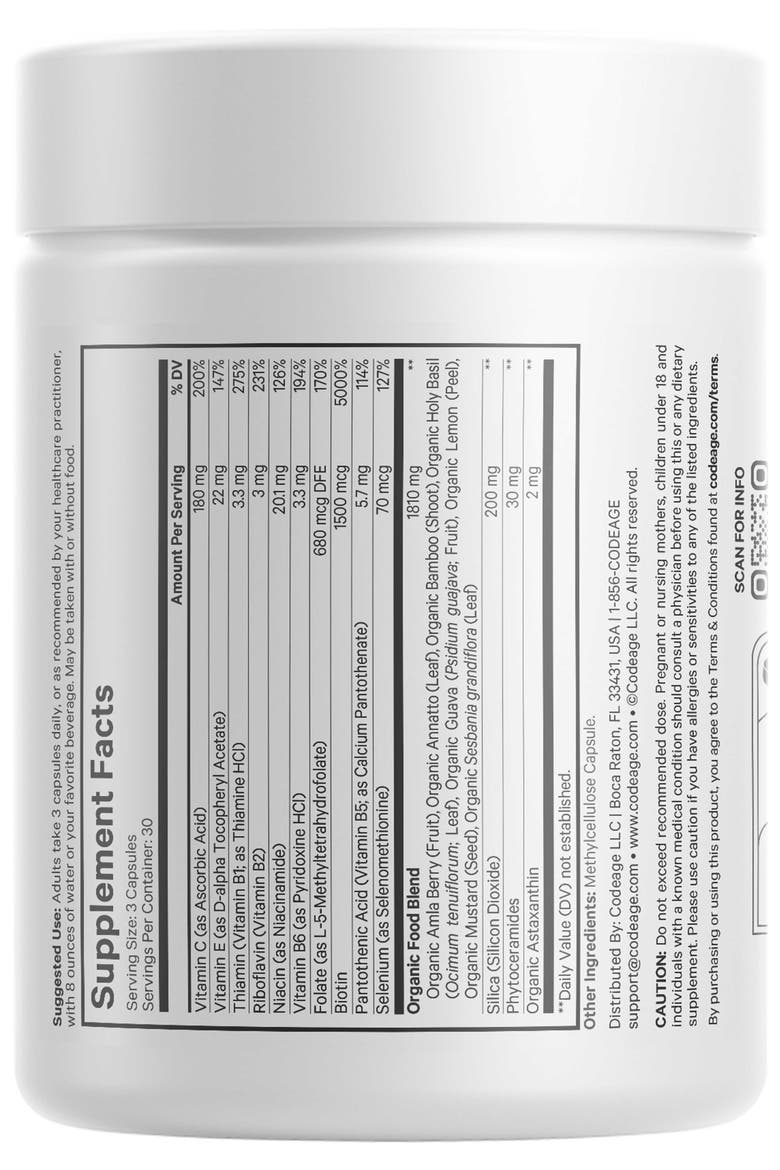 Beauty Tonic Biotin Supplement + Vitamins & Minerals, Alternate, color, White