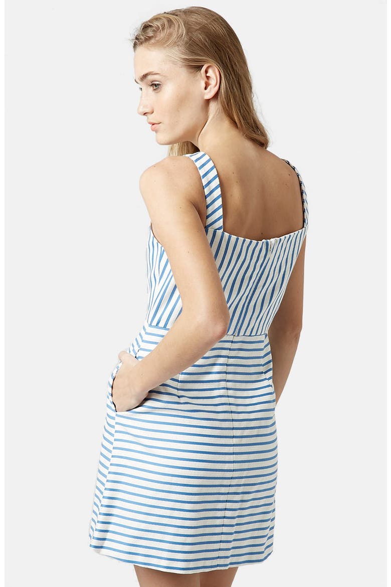 Stripe Pinafore Dress, Alternate, color, BLUE