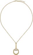 Gucci Horsebit Diamond Pendant Necklace
