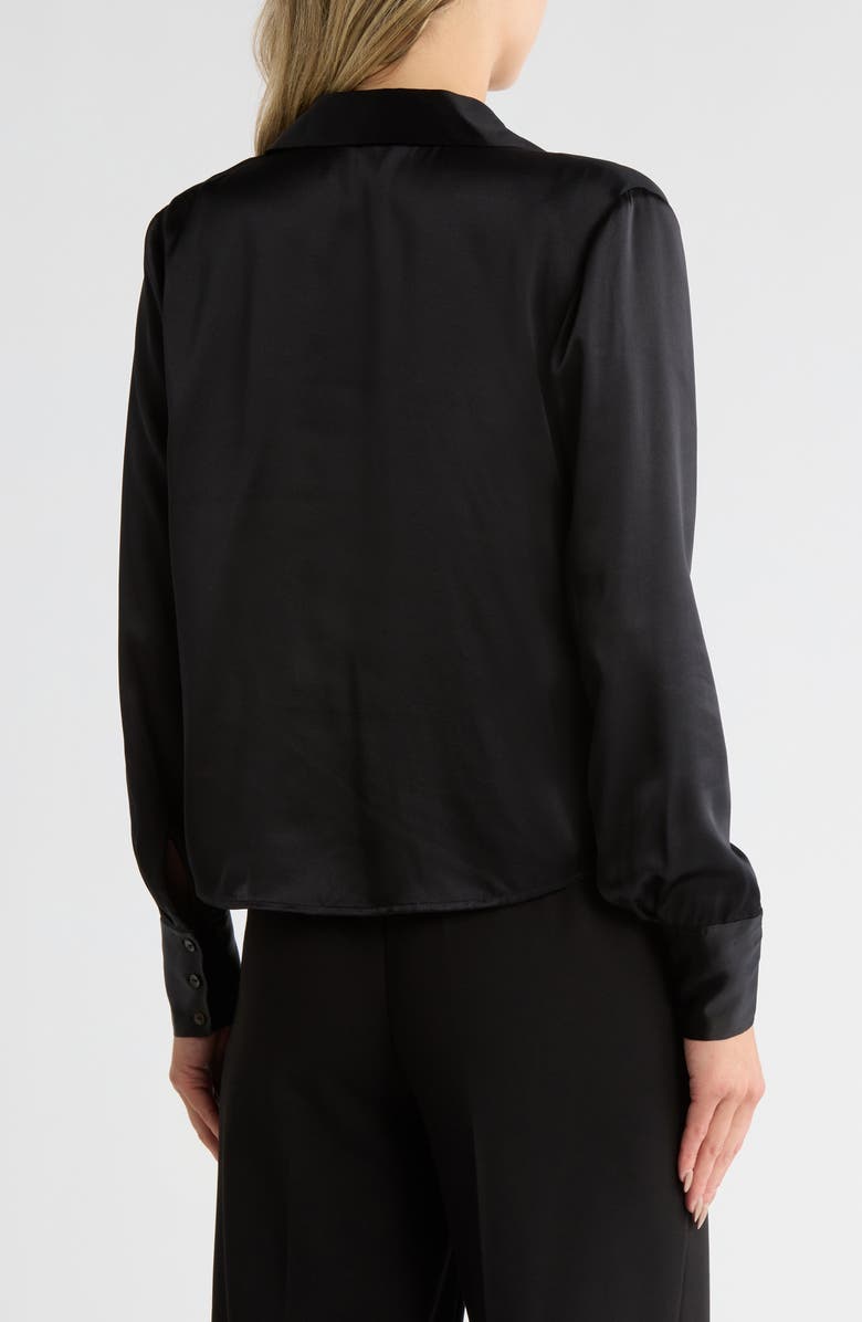 L'AGENCE Lotus Cowl Neck Long Sleeve Silk Top, Alternate, color,