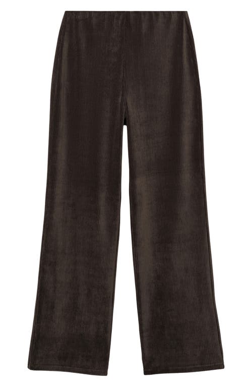 Shop Mango Corduroy Straight Leg Pants In Khaki