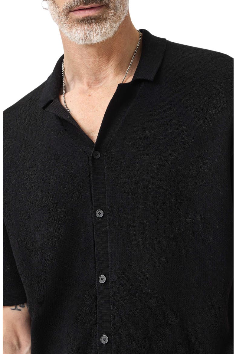 Arlon Paisley Sheen Camp Shirt, Alternate, color, BLACK