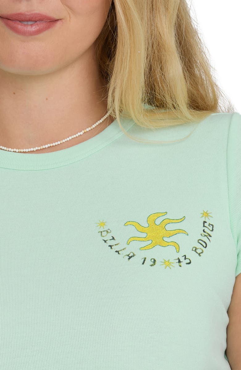 Billabong World Wanderer Crop Graphic T-Shirt, Alternate, color, Agave
