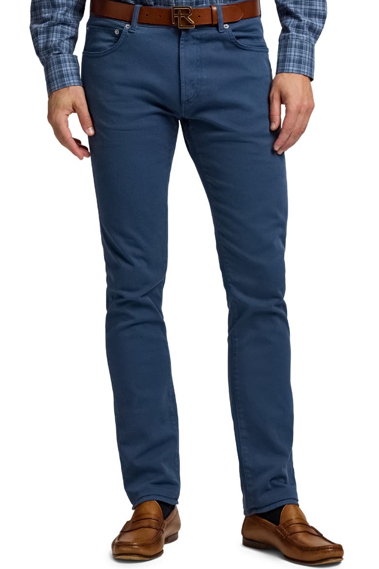 Sherrington Slim Fit Five-Pocket Stretch Twill Pants, Main, color, SOFT BLUE