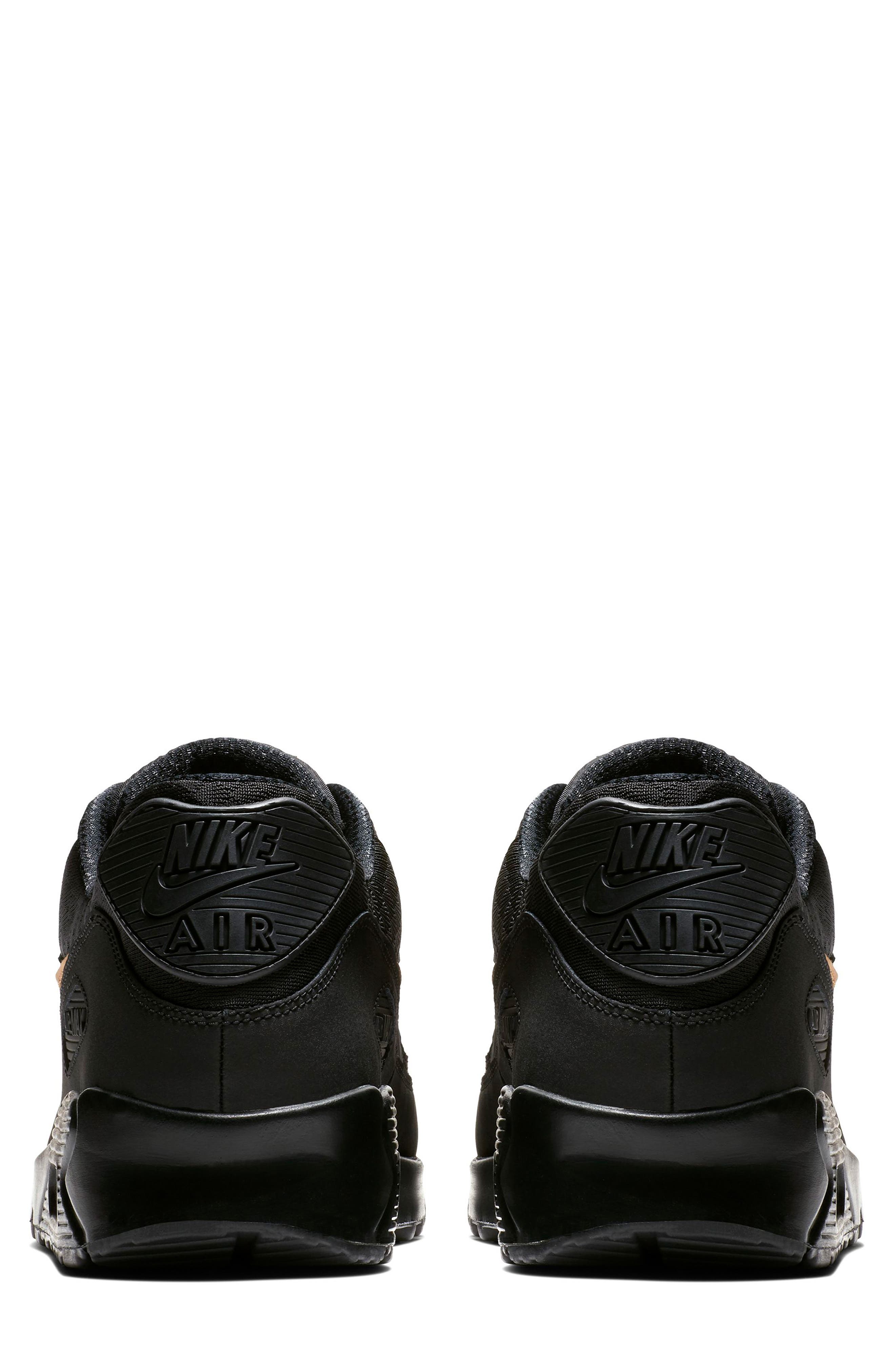 Air Max 90 Essential Sneaker, Alternate, color, BLACK/ METALLIC GOLD