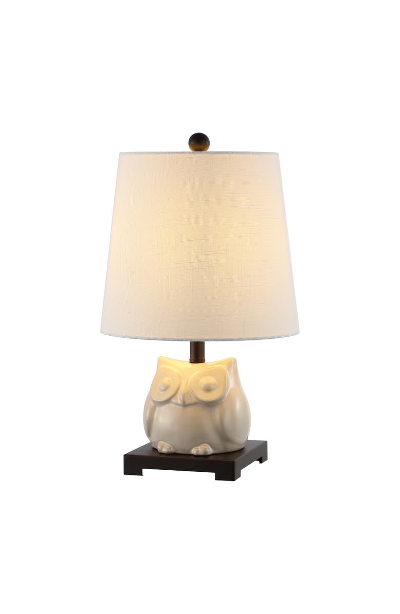 JONATHAN Y Justina Ceramic Mini LED Table Lamp, Main, color, Antique White