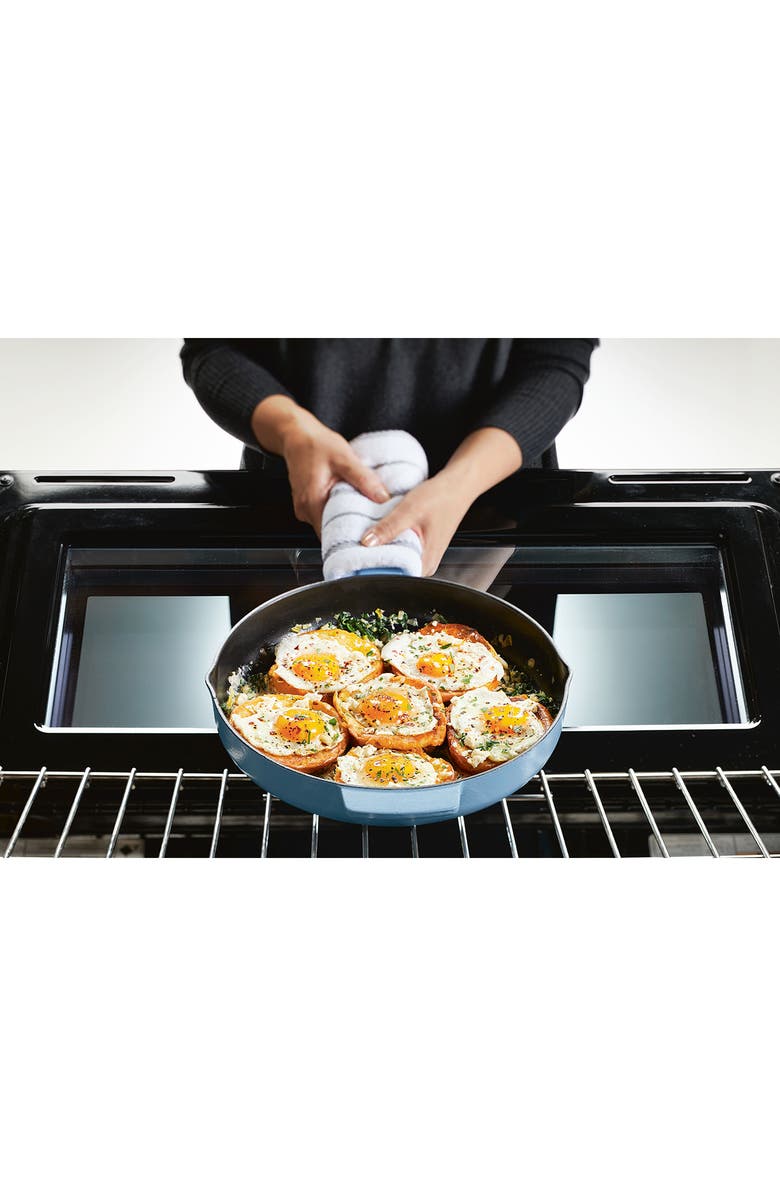KITCHENAID Enamel 12-Inch Cast Iron Skillet, Alternate, color, Blue Velvet
