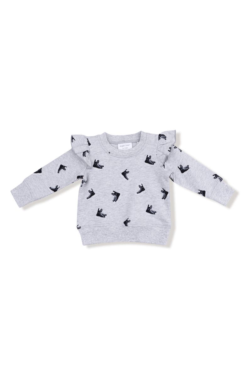 Angel Dear Kids' Hockey Print French Terry Sweatshirt, Main, color, Grey