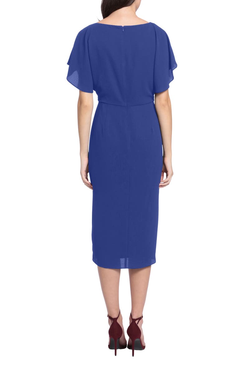 Flutter Sleeve Midi Dress, Alternate, color, SODALITE BLUE
