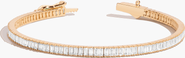 Aurate New York Lab Grown White Sapphire Baguette Tennis Bracelet - 6ct