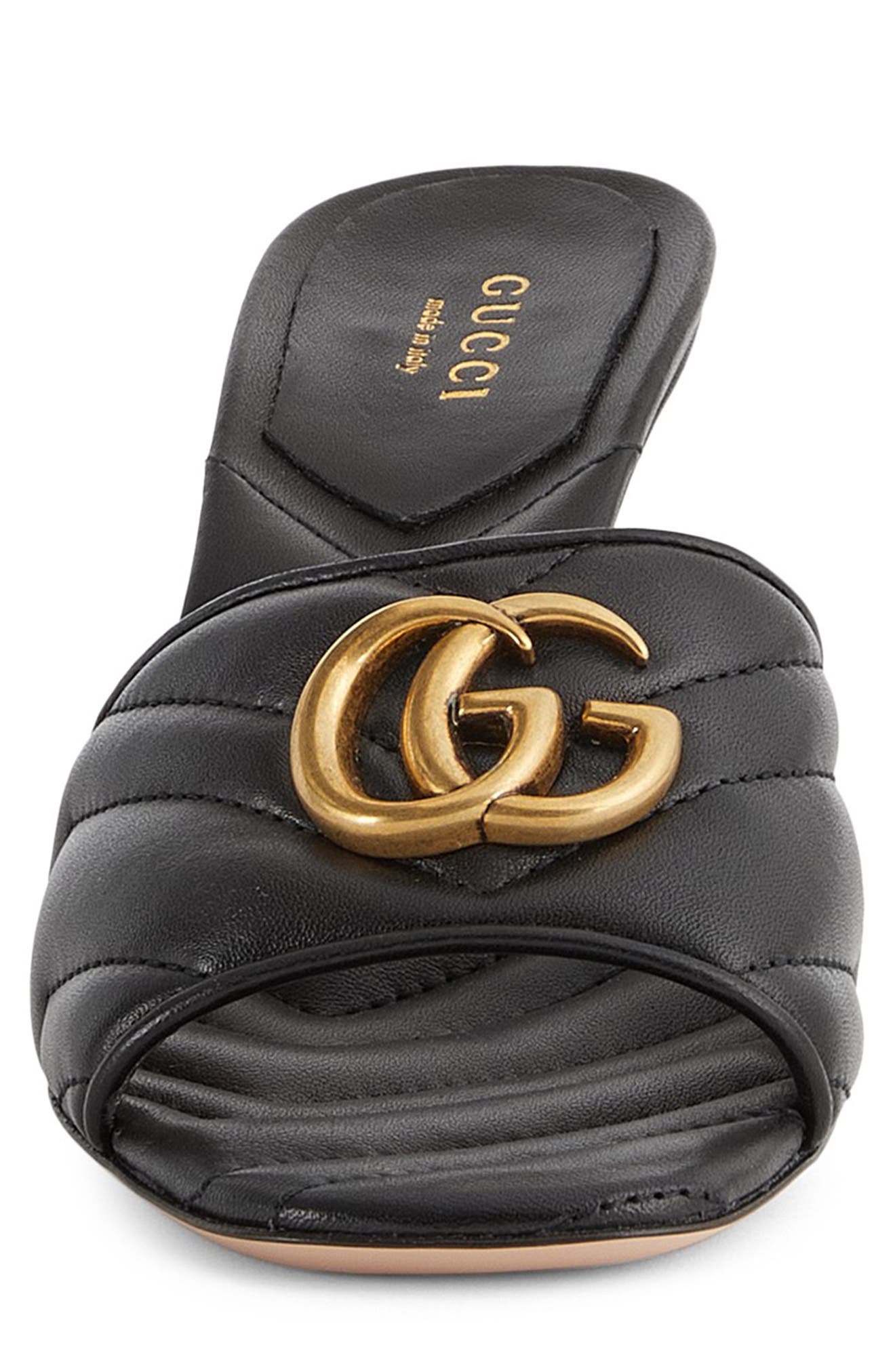 Gucci GG Quilted Slide Sandal, Alternate, color, 
