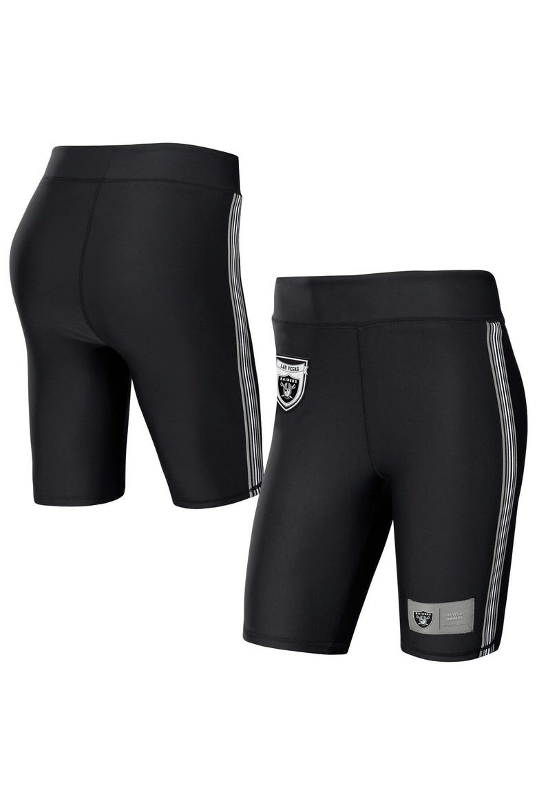 Women's WEAR by Erin Andrews Black Las Vegas Raiders Biker Shorts, Main, color, Black