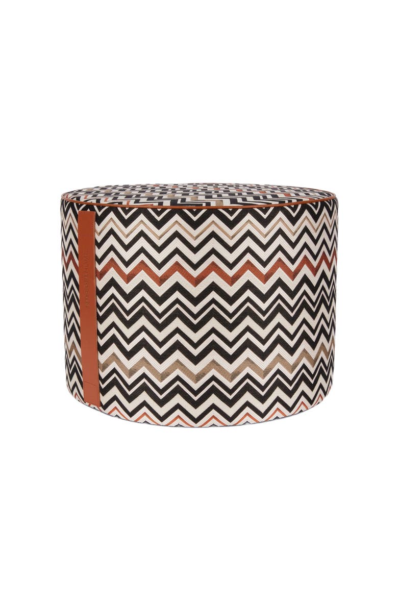 Missoni Home Belfast Cylindrical Pouffe 40x30 Cm, Main, color, Beige Multicoloured