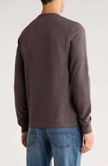 Notch Neck Cotton Mélange Pullover