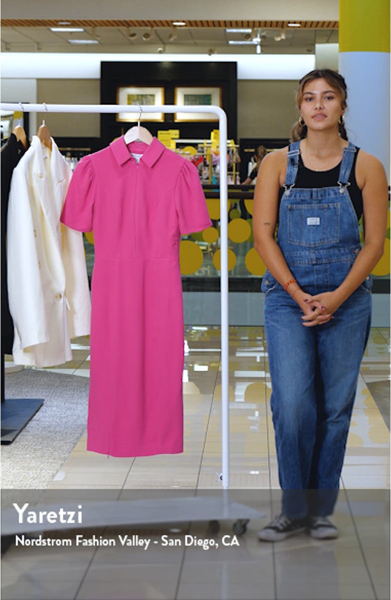 Gloria Front Zip Sheath Dress, sales video thumbnail