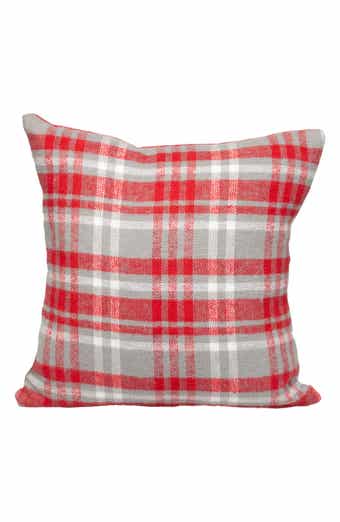 PARKLAND COLLECTION Red Plaid Throw Pillow