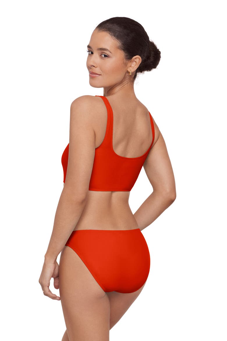 Longline Tank Bikini Set, Alternate, color, Vermillion