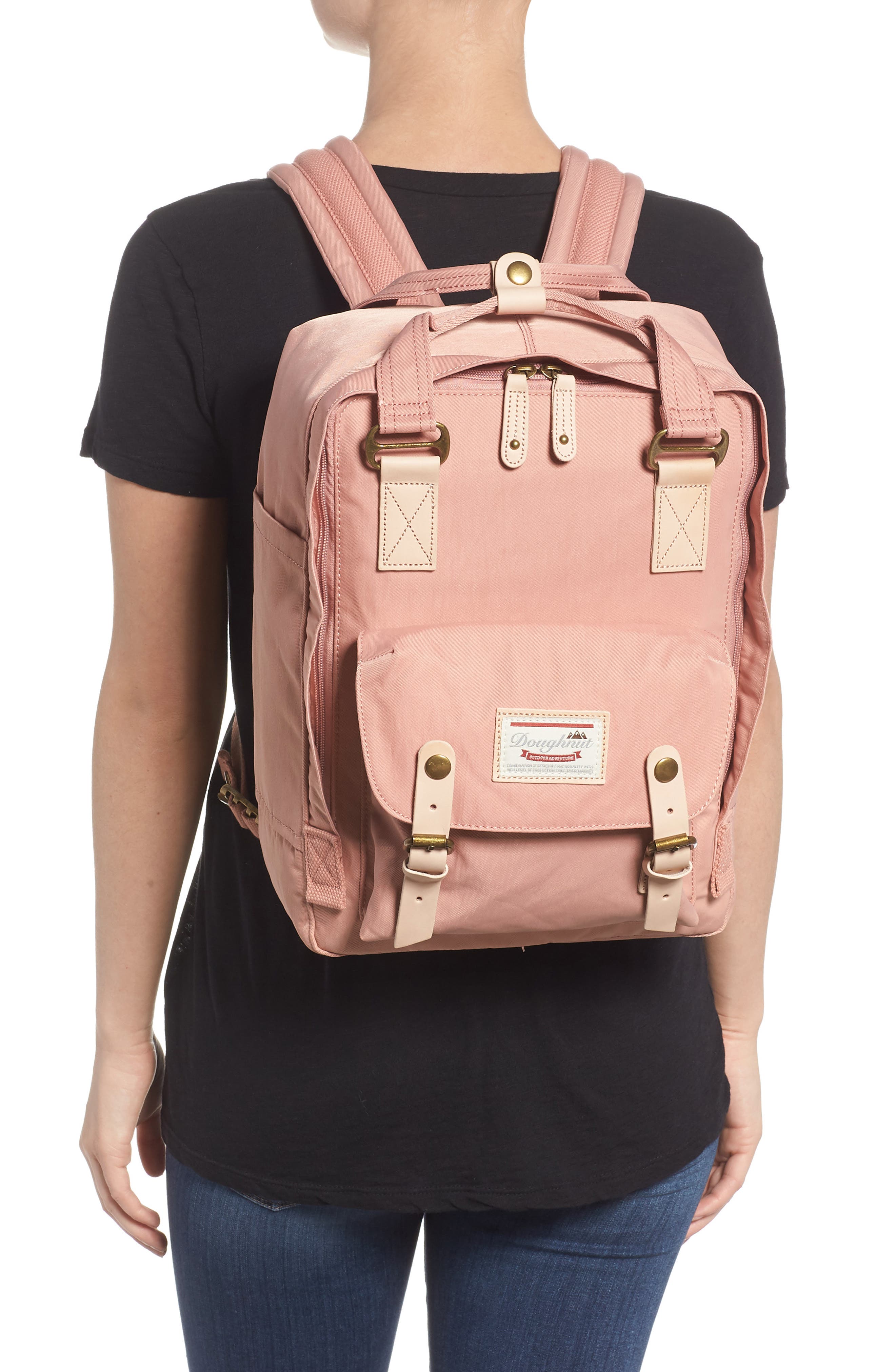 Macaroon Water Resistant Backpack, Alternate, color, ROSE