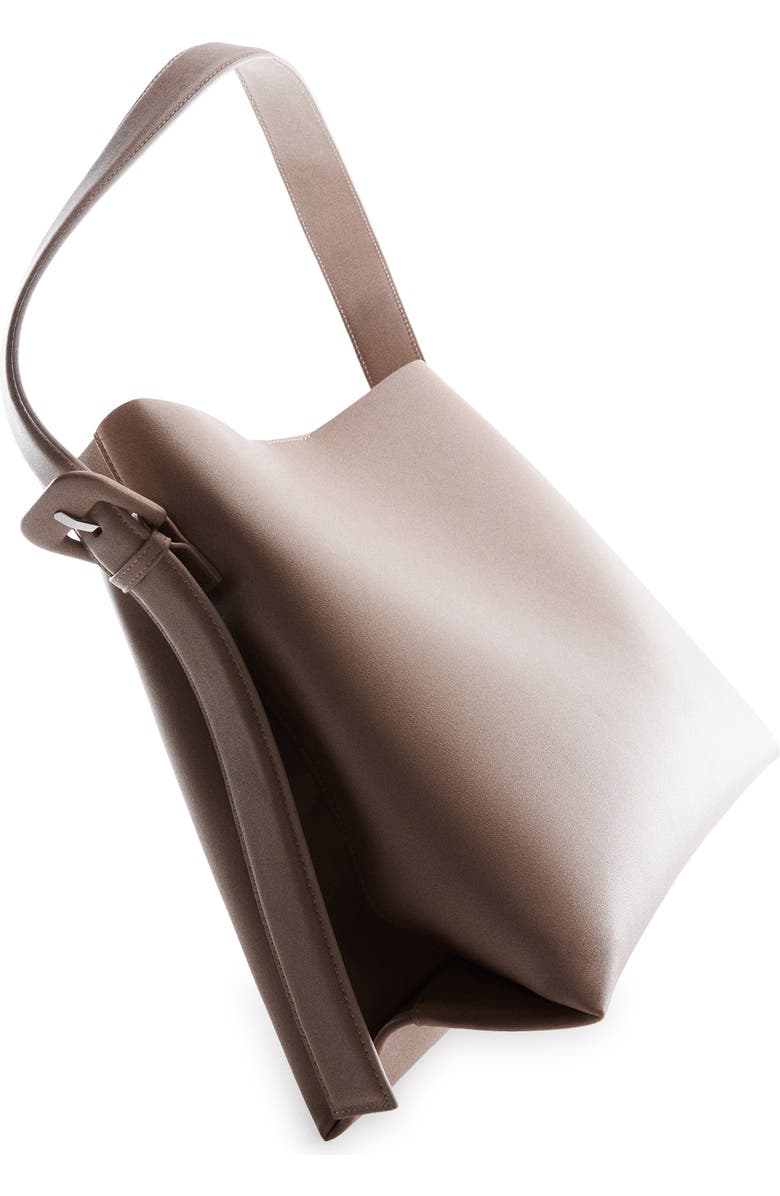 MANGO Faux Leather Shopper Bag with Buckle Detail, Alternate, color,