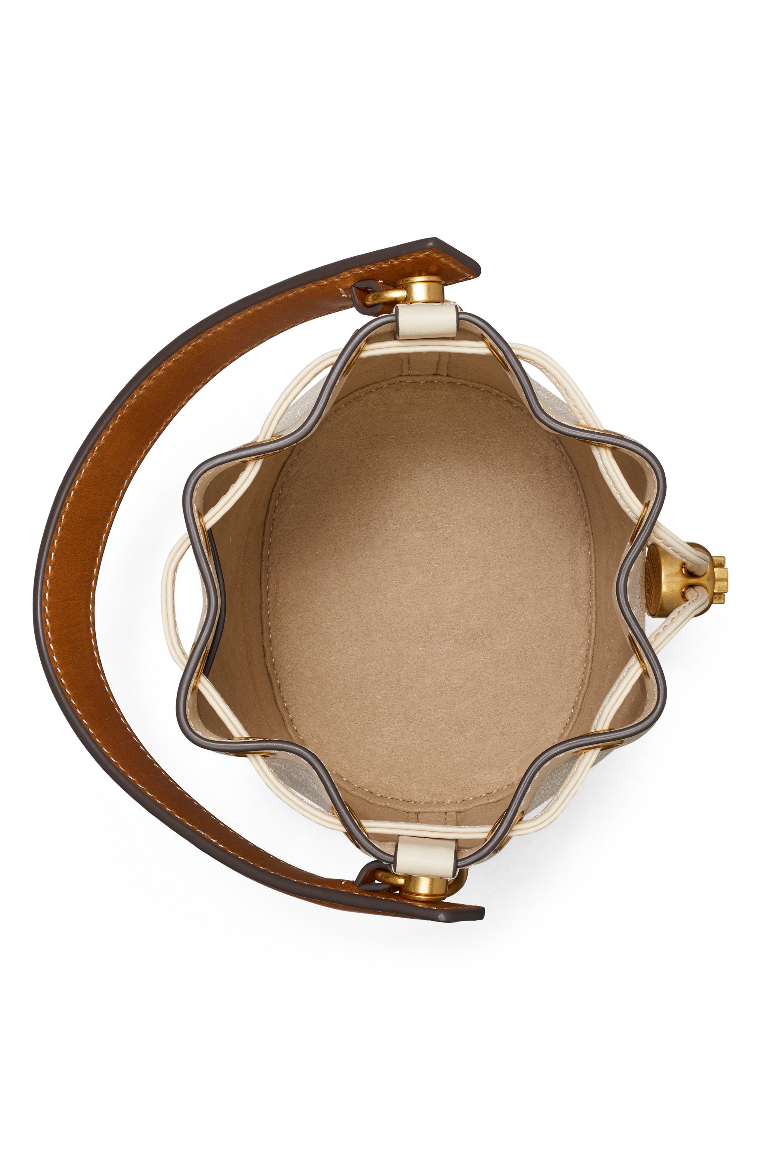 Tory Burch Mini T Monogram Bucket Bag, Alternate, color, 