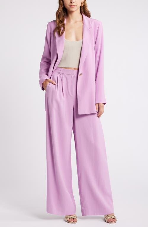 Open Edit High Waist Wide Leg Trousers In Pink Gale