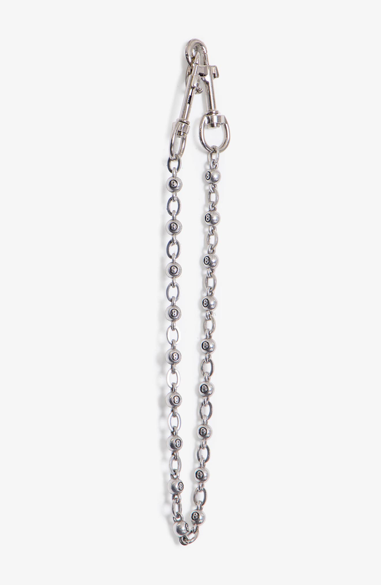 mnml 8 Ball Wallet Chain, Alternate, color, Silver