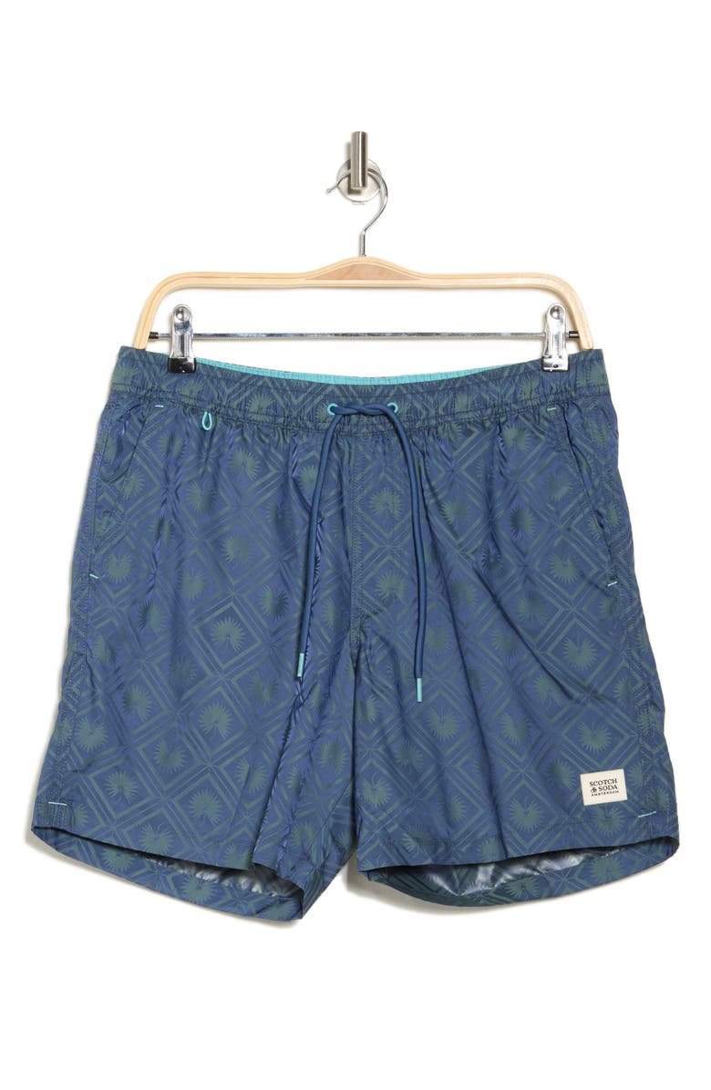 Scotch & Soda Diamond Swim Trunks, Alternate, color, Sargasso Sea