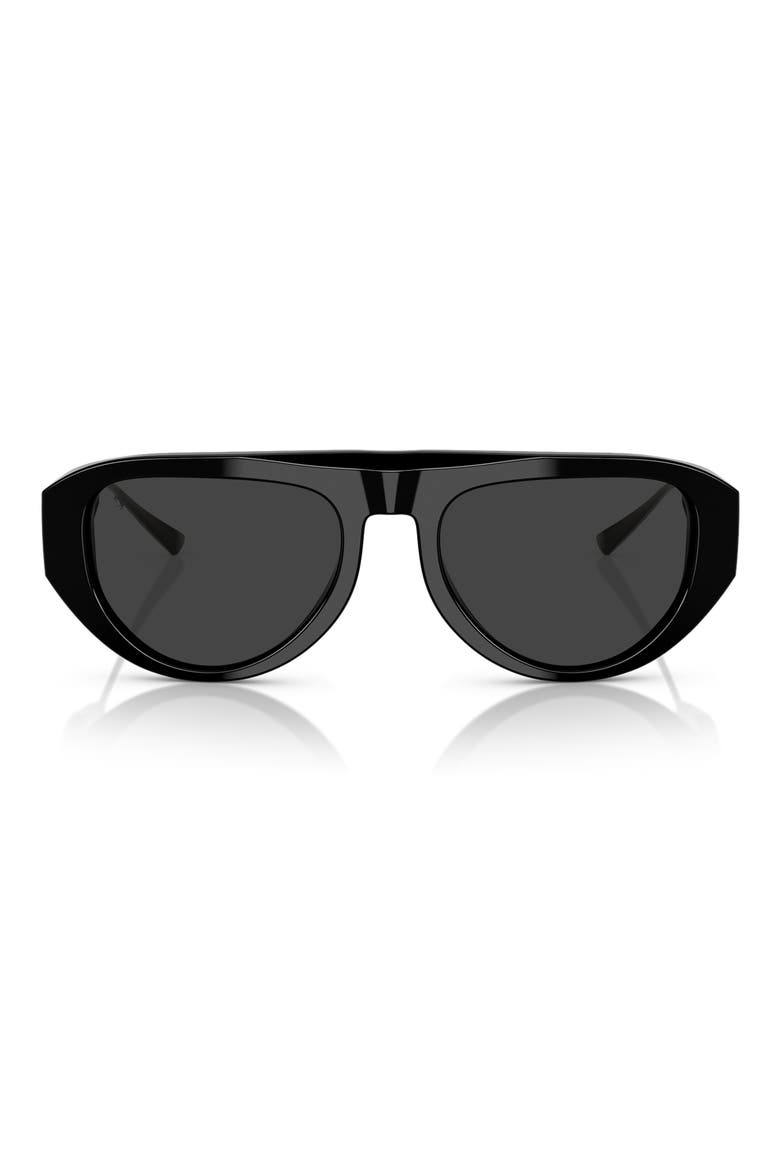 55mm Pilot Sunglasses, Main, color, BLACK / GREY POLAR