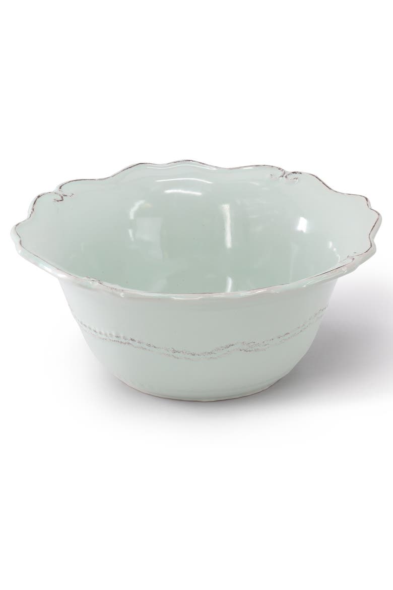2 Piece 10 Inch Scalloped Stoneware Serving Bowl Set, Alternate, color, Brown