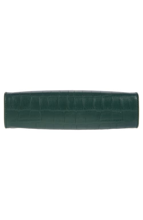 Burberry Cotswolds Croc Embossed Leather Pouch In Green