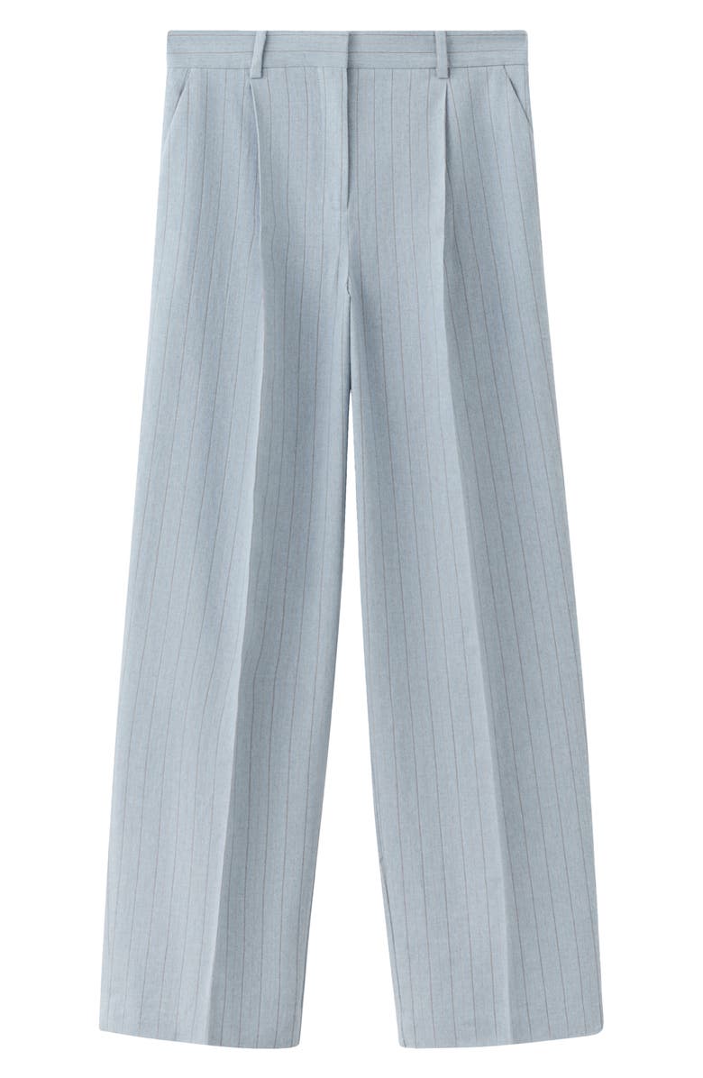 MANGO Pleated Pinstripe Suit Pants, Main, color, 