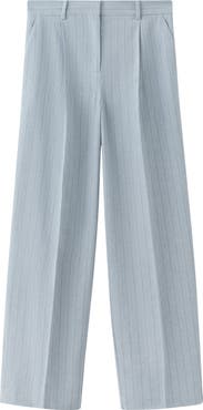 MANGO Pleated Pinstripe Suit Pants