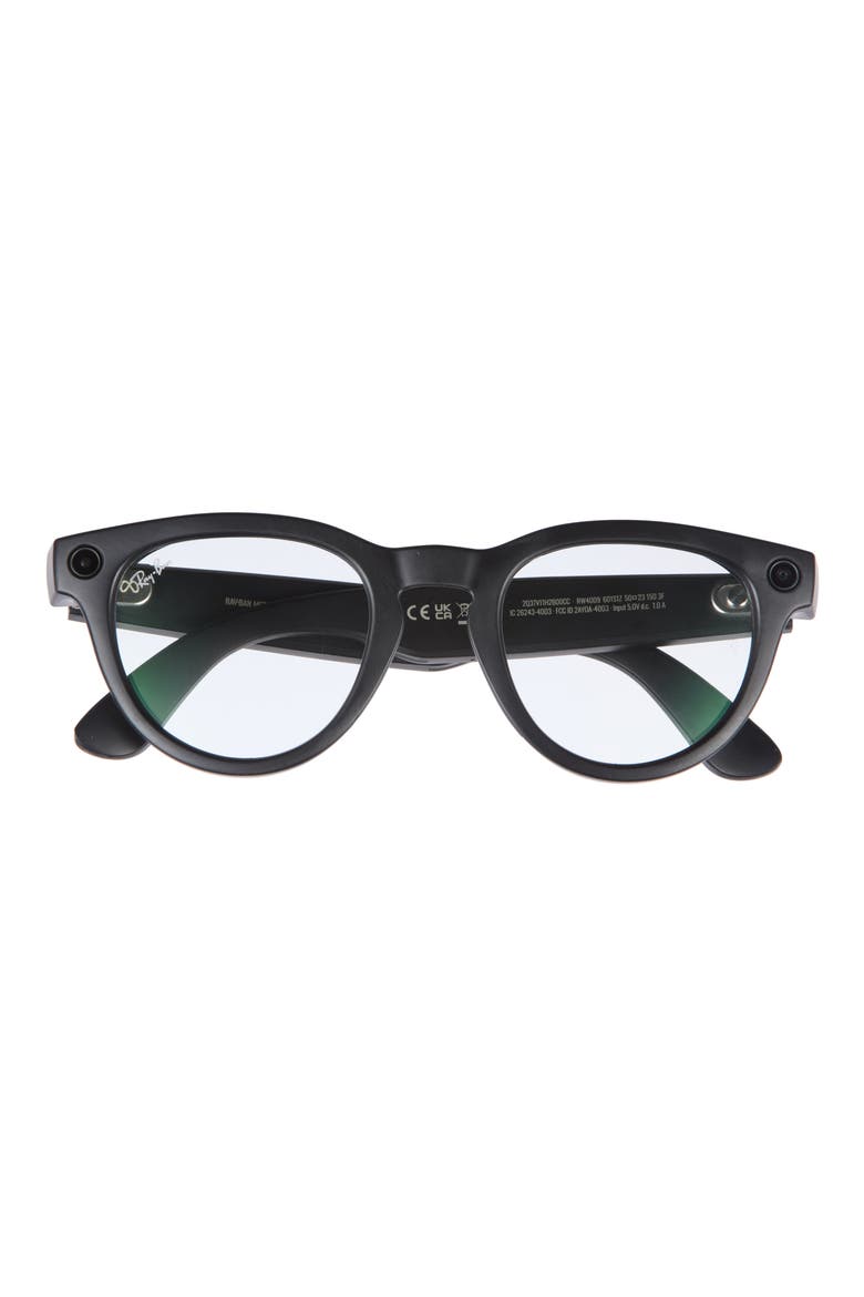 Small Skyler 50mm Polarized Round Sunglasses, Main, color, MATTE BLACK