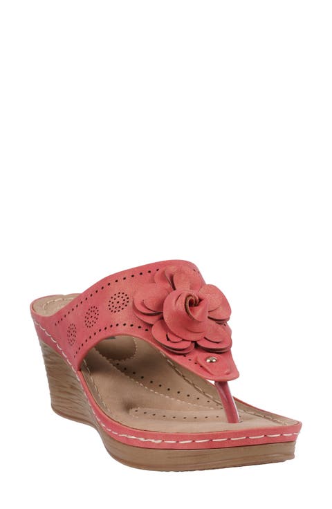 Willa Flower Wedge Sandal (Women)