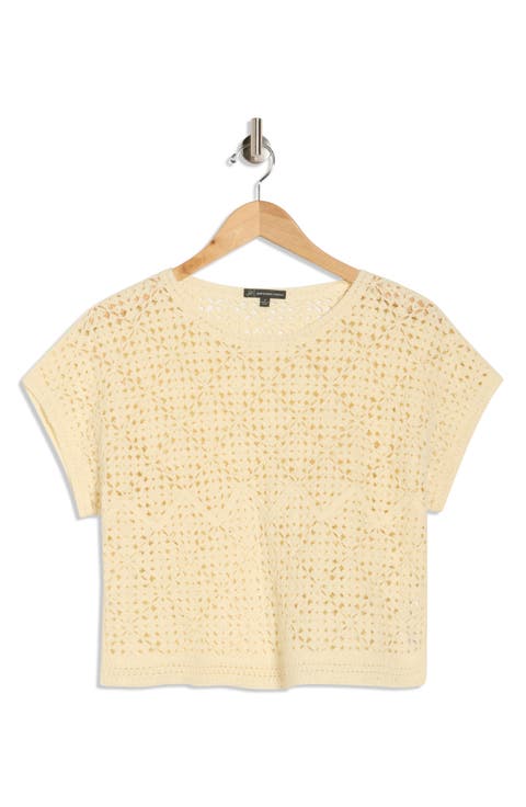 Floral Open Stitch Sweater