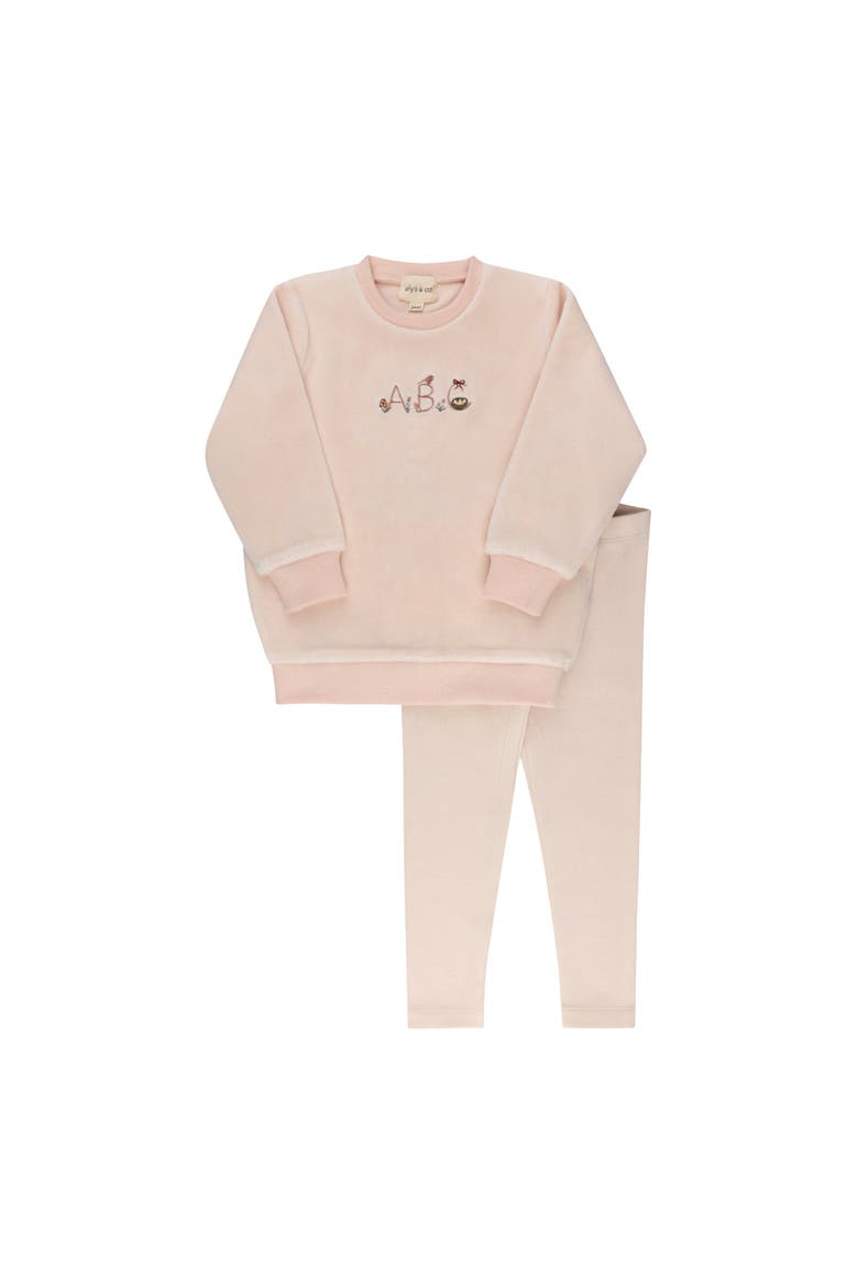 Embroidered ABC Collection - 2 Piece Set, Main, color, Pink