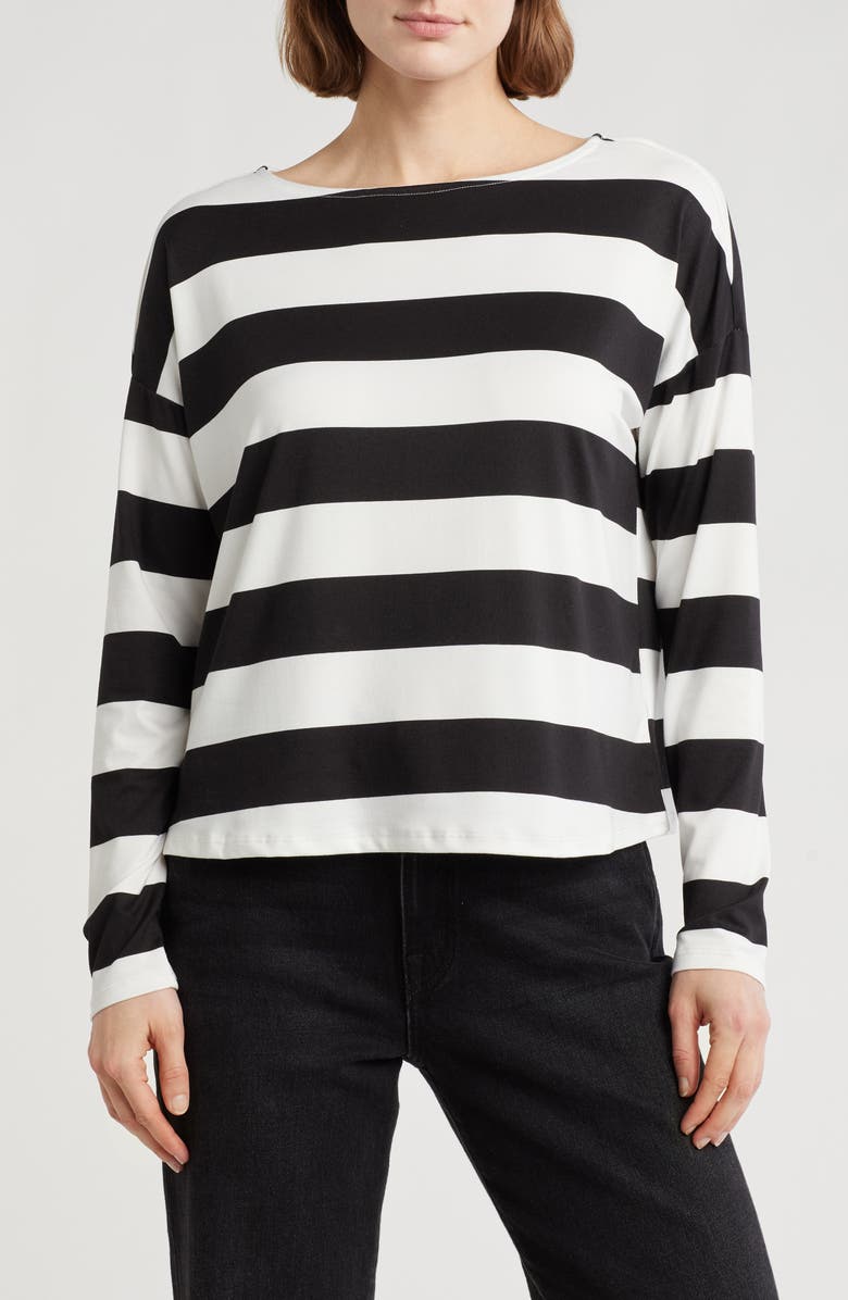 Bobeau French Bateau Neck Top, Main, color, 