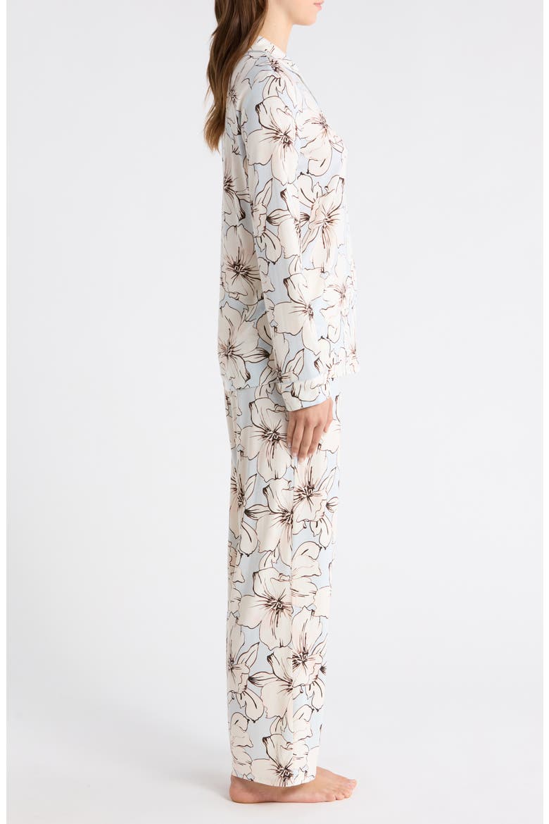 Moonlight Eco Knit Pajamas, Alternate, color, BLUE SKETCHBOOK FLORAL