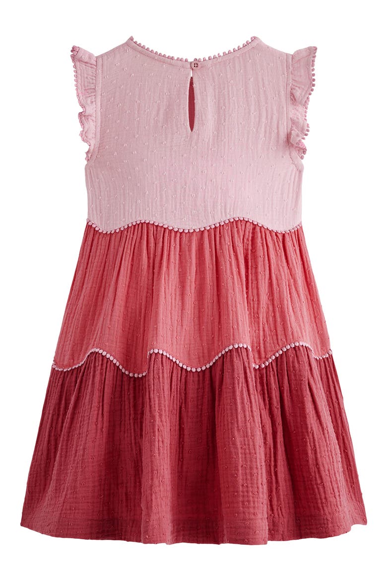 Kids' Double Cotton Gauze Tiered Dress, Alternate, color, SPRING BLOSSOM COLOUR BLOCK