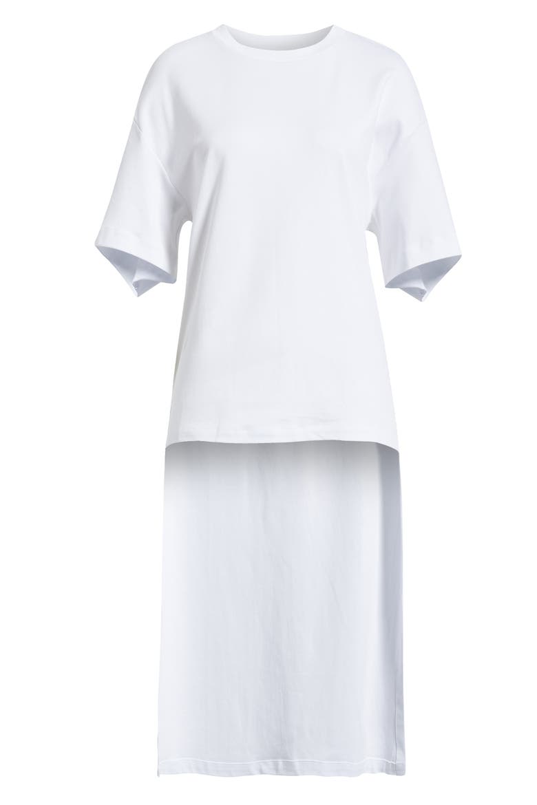 Iris T-Shirt Midi Dress, Alternate, color, WHITE